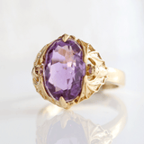 6.2 carat Amethyst Gotham Bat ring in 9 carat Yellow Gold.