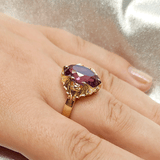 6.2 carat Amethyst Gotham Bat ring in 9 carat Yellow Gold.