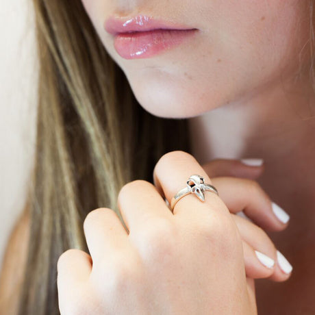 Bird Skull mini ring