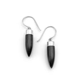 Black Pounamu Point Earrings