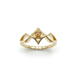 Celestial Elf Queen Golden Honey Diamond Ring in 9 carat Yellow Gold