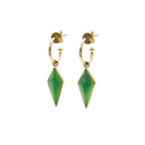 14 carat Gold Pounamu Pinnacle Hoops