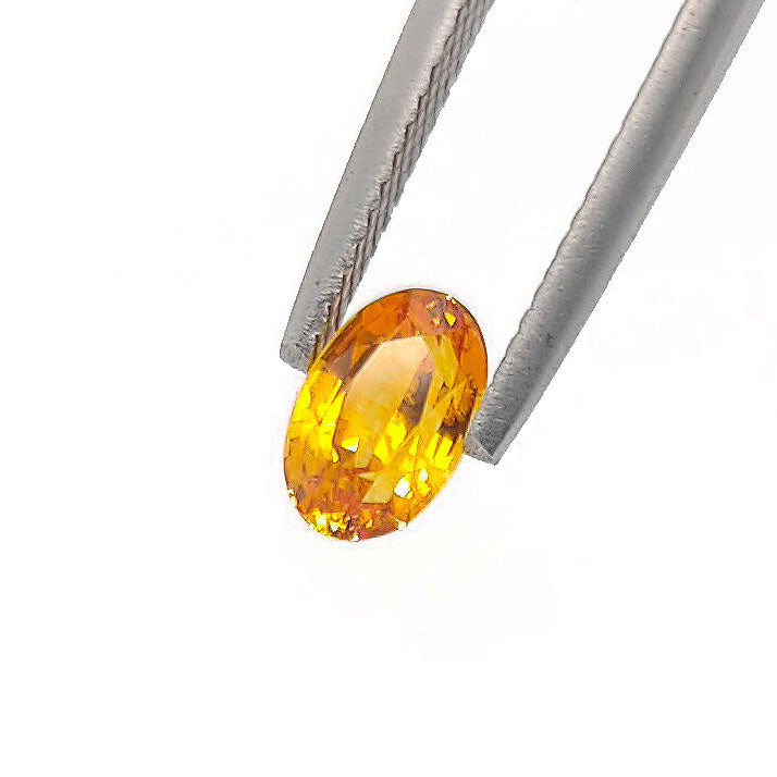 Deep Golden Yellow Sapphire Oval Mixed cut 1.32 carat