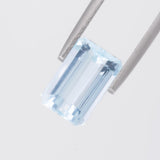 Baby Blue Aquamarine Emerald cut 3.90 carats