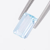 Baby Blue Aquamarine Emerald cut 3.90 carats