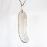 Mother of Pearl Feather pendant