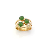 14 carat Gold Pounamu 3 Muses ring