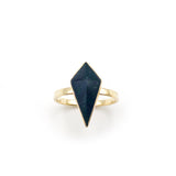 14 carat Gold Black Pounamu Pinnacle Ring