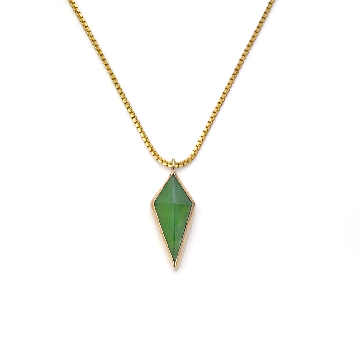 14 carat Gold Pounamu Pinnacle Pendant