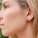 14 carat Gold Pounamu Pinnacle Studs