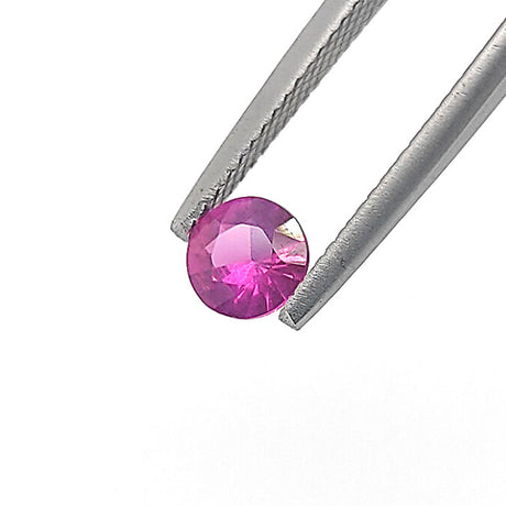 Intense Fuchsia Hot Pink Round Sapphire Mixed cut 0.72 carat