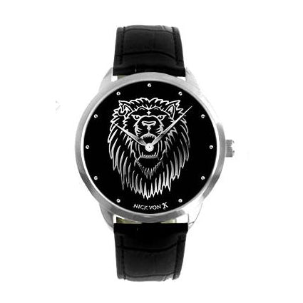 Regal Lion Polished Steel Watch