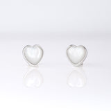 Mother of Pearl Shell Heart studs