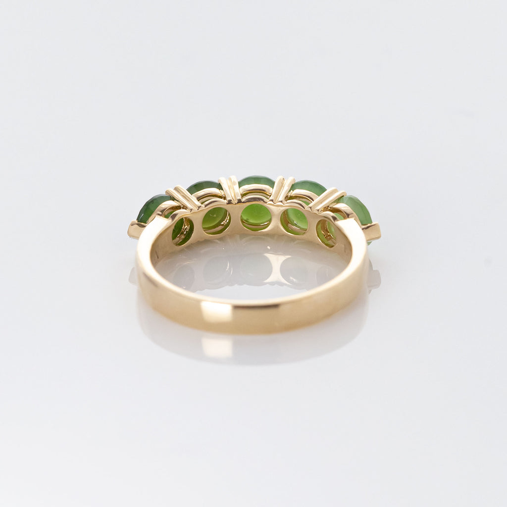 Ombre Pounamu Heart Claw ring in Gold or Platinum