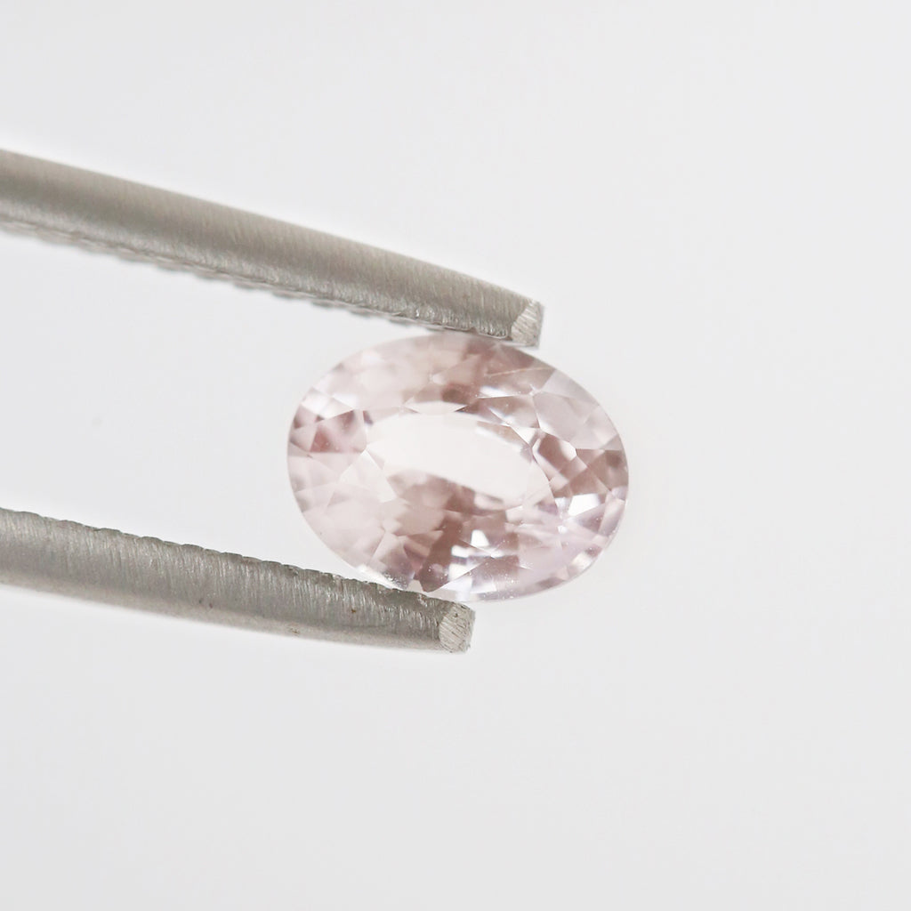 Soft Pinky Peach Sapphire Oval cut 1.12 carat