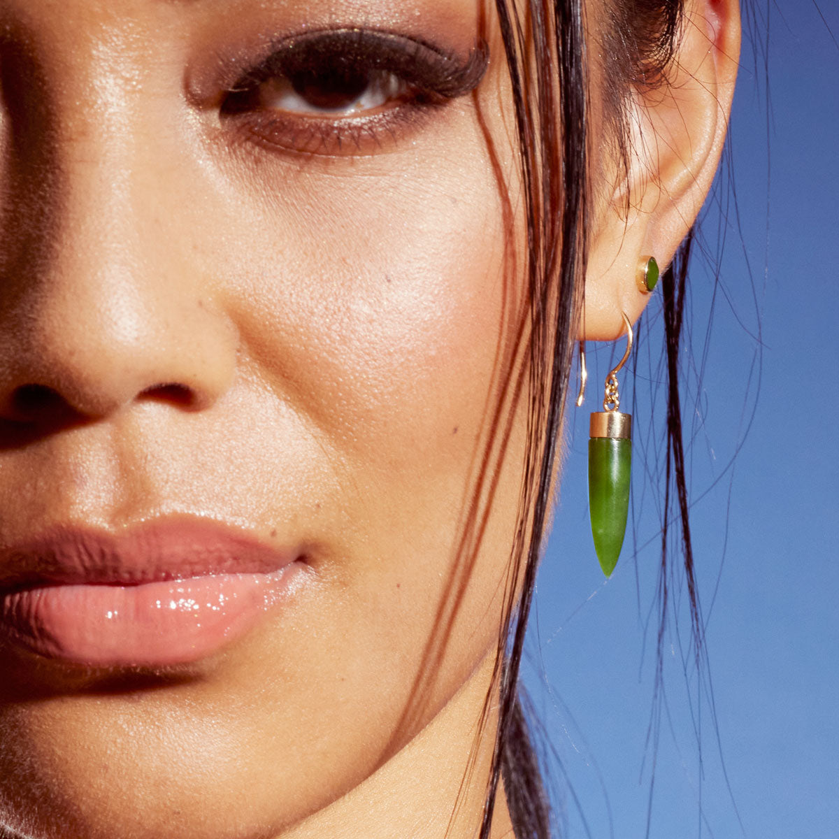 Pounamu Point earrings