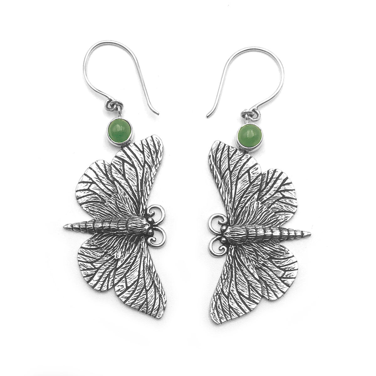 Pounamu Puriri Moth Earrings