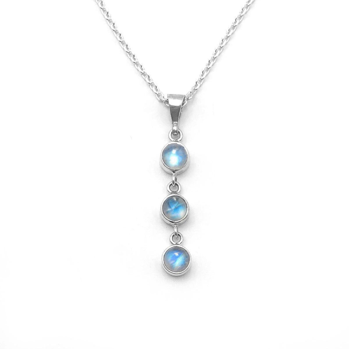 Rainbow Moonstone 3 Muses Pendant