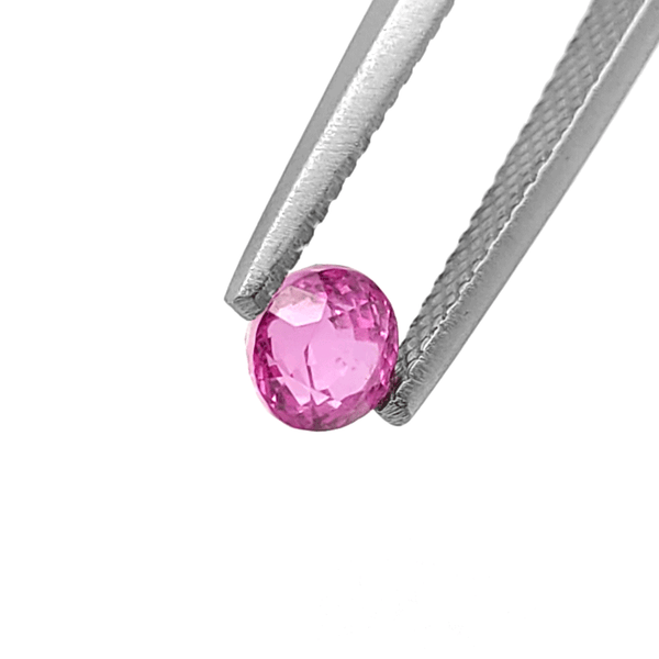 Intense Warm Pink Sapphire round cut 1.1 carat