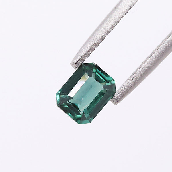 Blue/Green Teal Sapphire Emerald cut 1.14 carat