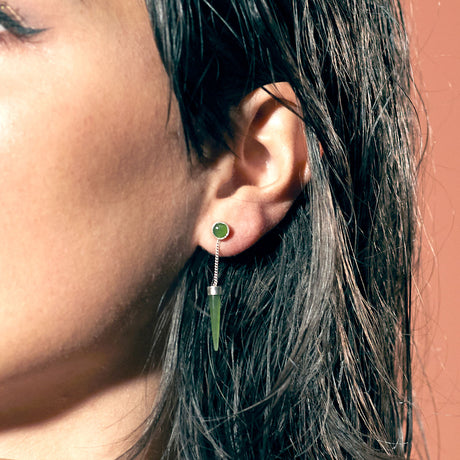 Pounamu Dot Dash Earrings