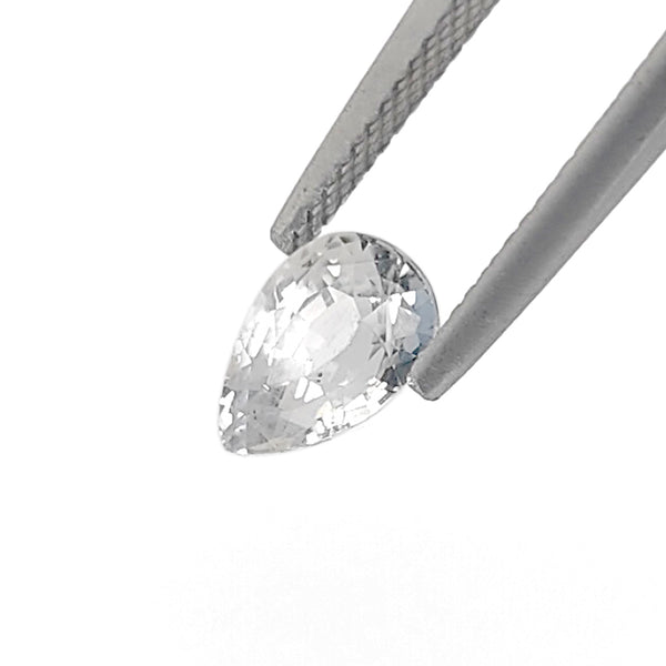 Large White Sapphire Pear Shaped Mixed cut 2.08 carat